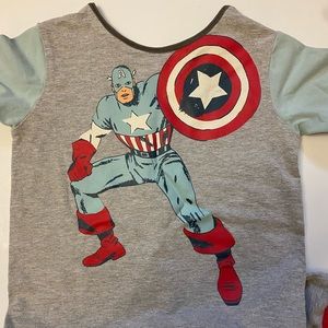 Size 5/6 Marvel Captain America Shortsleeve Rag